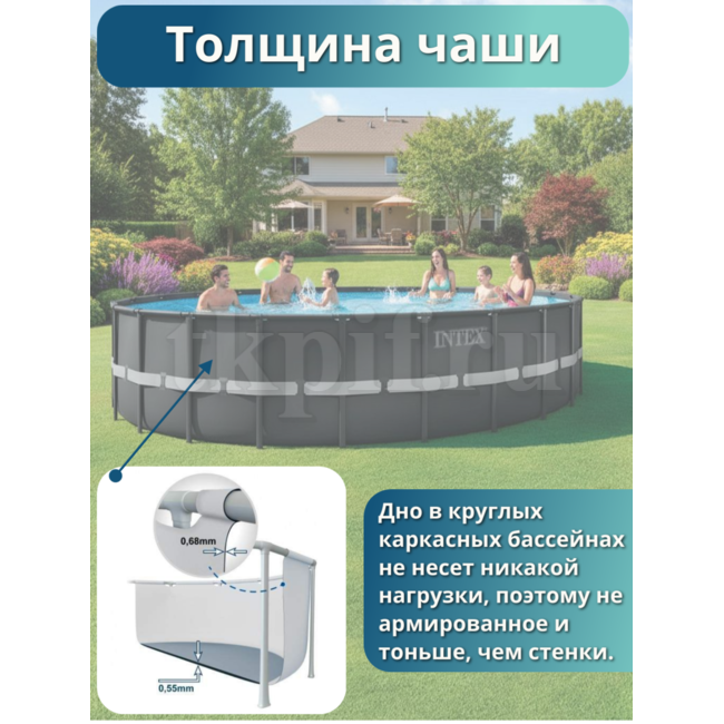 Бассейн каркасный 732х132см Intex 26340