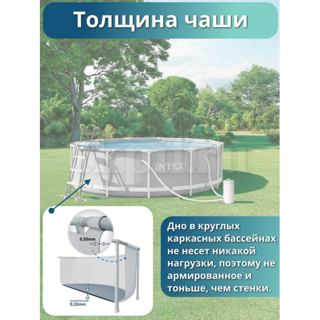 Бассейн каркасный 366х122см Intex 26718