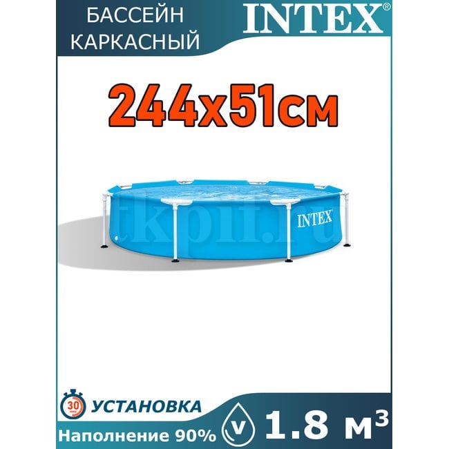 Бассейн каркасный 244х51см Intex 28205
